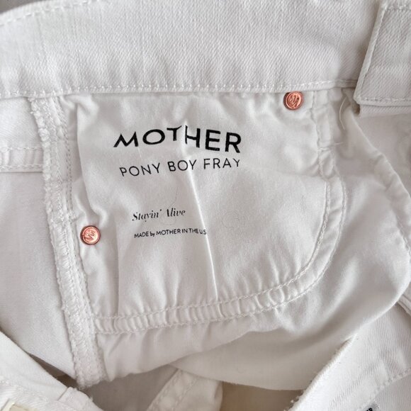 MOTHER The Ponyboy Frayed Cuffed Straight Leg Jeans in Stayin' Alive - Picture 10 of 10